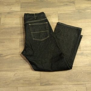 Men's Dark Relaxed Fit Denim 5 Pocket Jeans